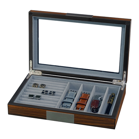 Sonny Wholesale High Quality Wooden Cufflinks Watch Strap Box Custom Logo for Men