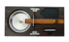 Custom Logo Walnut Foldable Cigar Ashtray Wood in Ashtrays With Cigar Cutter And Cigar Punch