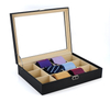 Sonny Custom 12 Necktie Case Belt Buckle Display Box Leather Tie Box
