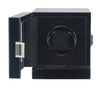 Sonny Custom Square Black Mabuchi Wood Winder Box for Single Mechanical Watch