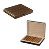Sonny High Glossy Wooden Walnut Cigar Humidor 10 CT Travel Cigar Box