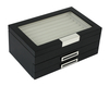 Large Size Black 108 Pairs of Wooden Cufflinks Box Jewelry Store Dedicated for Personal Collection