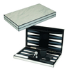 Sonny Luxury 18 inch Table Top Marble Lacquered Wood Backgammon Board Game Set for Adults