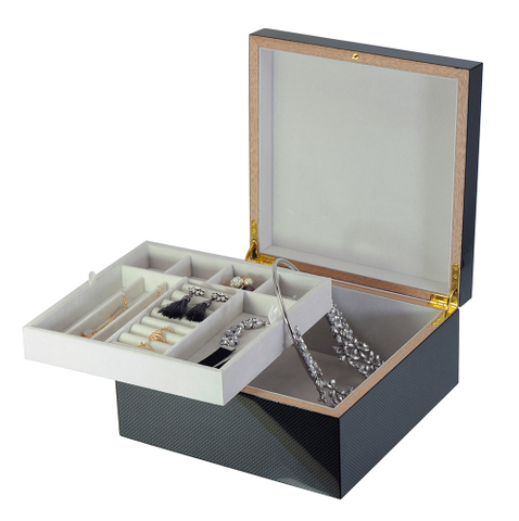 Popular High End Black Wooden Cufflink/Jewelry/Necklace/Accessories Storage Box for Women Girls