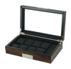 Sonny High Quality 8 Slots Storage Walnut Wooden Watch And Cufflink Box With A Glass Window