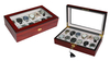 Sonny Macassar Cherry Paint Matte 6 / 10 / 12 / 24 Watches Holder Wooden Watch Box in Stock