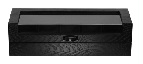Sonny Modern Luxury 5 Slots Black Wooden Watch Box With Acrylic Window