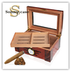 Double Color veneer Inlaid Wooden Cedar Humidor 100 CT