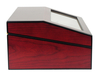 Glass Window Cherry Wood Matte 2 Layer Humidor Cigar Box for Short and Long Cigars