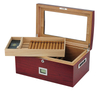 Sonny Spanish Cedar Humidor Cherry Wood Large Capacity Cigar Box with Digital Hygrometer