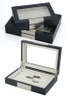 Sonny Cufflink Box Wooden Black Small Ring Jewelry Box for Men/Women