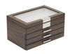 Sonny The Newest Design Walnut Color Wooden Box For Ink Pen Luxury Customized Logo 4 Layers Lacquer Wood Pen Display Box