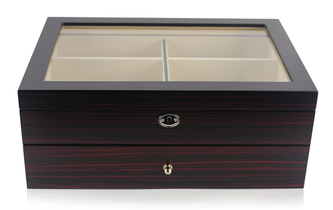 Wooden Sunglasses Display Box For 12 Pairs Sunglasses Storage