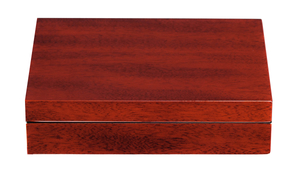 Elegant 16 Paris Cherry High Gloss Wooden Cufflinks Rings Jewelry Display Box Desktop Organizer for Man