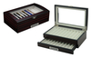 Box for Pen Luxury Ebony Wood with Drawer for 20 Fountain Pens Packaging Holder Box