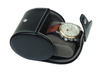 Sonny High Quality Personalized Black Lychee Pattern Travel Watch Case Real Leather