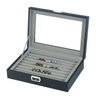 Sonny 2023 New Arrivals High End Business Men Leather Cufflink Box with Top Display Window