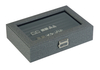 Luxury Elegant Grey Fabric Covered Cufflink Storage Collection Display Box with PU Leather Lining