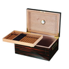100 CT Luxury High Gloss Ebony Cedar Wood Custom Made Retail Cigar Cabinet Humidor