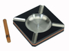 Sonny High Quality Personalized Hotel Bar Office Square Black Wooden Cigar Ashtray Custom Logo