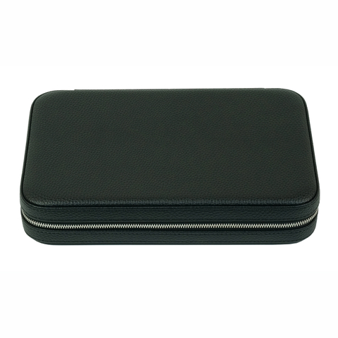 Sonny Black Lichee Pattern PU Leather Watch Band Box Watch Strap Holder for 12 Straps Storage