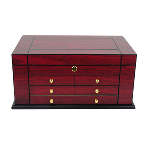 Exquisite Workmanship 100 CT Wooden Cigar Box Humidor With Drawer And Removable Tray