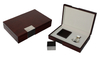 Sonny High End Dark Brown Wooden Perfume Box Packaging Case With Beige Lining
