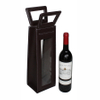Sonny Custom Portable Brown Leather Gift Box Packaging for Single Red Wine Bottle
