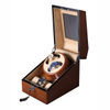 China Manufacturer 2 + 3 Luxury Matt Walnut Wooden Automatic Rotating Watch Winder Box