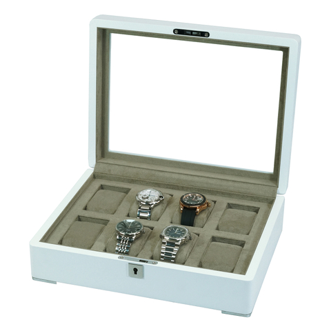 Sonny Custom Wholesale Luxury 8 Slots White Wooden Watch Box Organizer