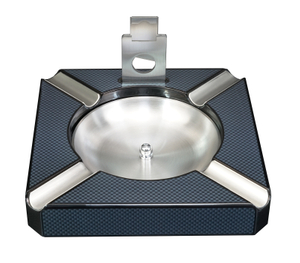 Sonny High Gloss Carbon Fiber Wooden Ash Tray Square Ashtray with Cutter in stock