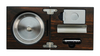 Custom Logo Walnut Foldable Cigar Ashtray Wood in Ashtrays With Cigar Cutter And Cigar Punch