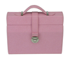 Sonny 2023 New Fashion Portable Handbag Shaped Design Fabric Covered Wooden Jewelry Box Lovely Pink for Girl Women