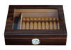 Spot Supply Hot Sale Glass Top 12-20 CT Walnut Wooden Cigar Box Humidor Cedar
