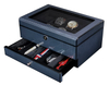 Sonny Case 8 + 4 Carbon Fiber Lacquer Paint Wooden Watch Strap Case Watch Box with Valet Drawer