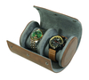 Sonny High Quality 1 2 3 Slots Brown Leather Watch Case Box Travel Watch Roll Organizer for Men
