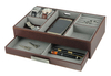 Large Leather Holder Men's Dresser Valet Organizer for Watches, Jewelry & Accessories