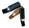 Sonny Black Real Leather Single Travel Watch Case Croco Pattern Black Watch Pouch
