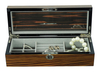 Sonny Hot Sale Custom Product Walnut Wood Cufflink Jewelry Display Storage Lockable Box with Interior Glass for Men