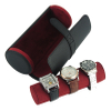 Sonny Hot Selling Travel Leather Watch Case for 3 watches storage Christmas Men's Gift Box With Red Velvet Lining