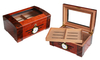 Double Color veneer Inlaid Wooden Cedar Humidor 100 CT