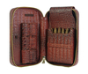 Premium Brown Leather cigar Travel Case 5 CT Cigar Holder for Men