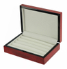 Elegant 16 Paris Cherry High Gloss Wooden Cufflinks Rings Jewelry Display Box Desktop Organizer for Man