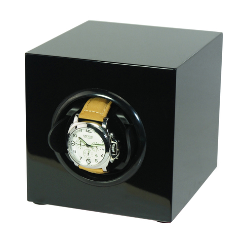 Sonny Customized Gloss Wooden Black Single Watch Winder for Automatic Watch