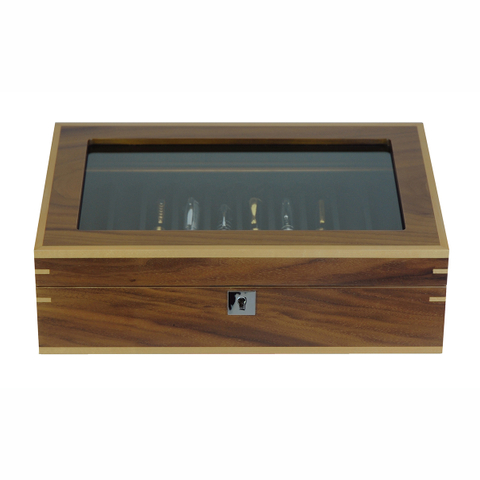 Sonny High End Personalized Luxury Walnut Wooden Pen Box for 20 Fountain Box