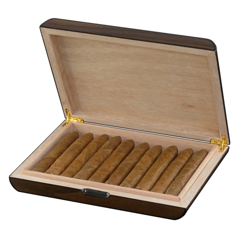 Sonny Wholesale 10 CT Small High Gloss Walnut Wooden Cigar Humidor Box