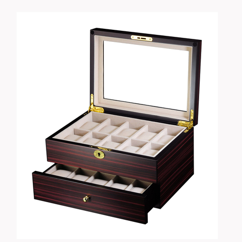 Sonny Direct Order Luxury 20 Slots Wooden Watch Packaging Box for Storage Watch