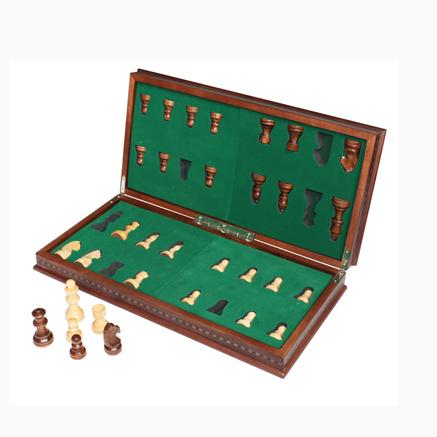 Sonny Factory Direct Supply High Quality Customized Logo Wood Veneer Folding Board Wooden Chess Set Storage Box