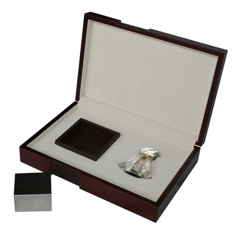 Sonny High End Dark Brown Wooden Perfume Box Packaging Case With Beige Lining