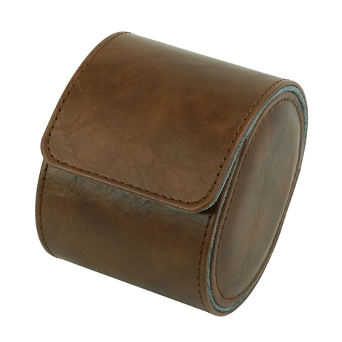 Sonny High Quality 1 2 3 Slots Brown Leather Watch Case Box Travel Watch Roll Organizer for Men